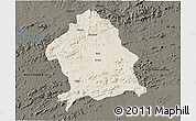 Shaded Relief 3D Map of Zaka, darken
