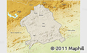 Shaded Relief 3D Map of Zaka, physical outside