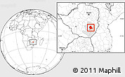 Blank Location Map of Zaka, highlighted parent region