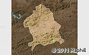 Satellite Map of Zaka, darken