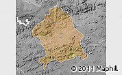 Satellite Map of Zaka, desaturated