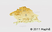 Physical Panoramic Map of Zaka, cropped outside