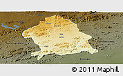 Physical Panoramic Map of Zaka, darken