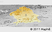 Physical Panoramic Map of Zaka, desaturated