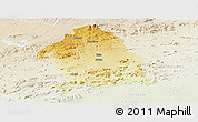 Physical Panoramic Map of Zaka, lighten