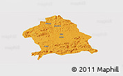 Political Panoramic Map of Zaka, cropped outside