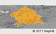 Political Panoramic Map of Zaka, desaturated
