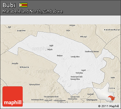 Classic Style 3D Map of Bubi