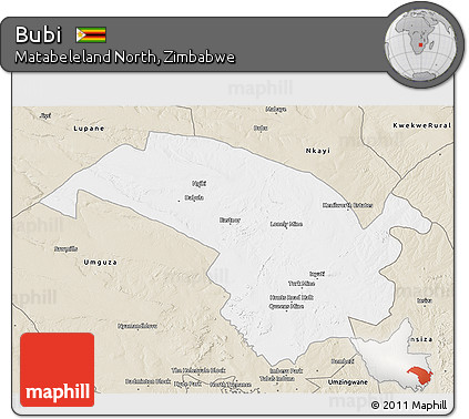 Classic Style 3D Map of Bubi