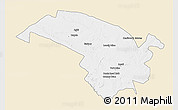 Classic Style 3D Map of Bubi, single color outside