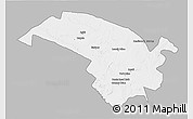 Gray 3D Map of Bubi, single color outside