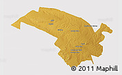 Physical 3D Map of Bubi, cropped outside
