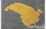Physical 3D Map of Bubi, darken, desaturated