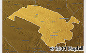 Physical 3D Map of Bubi, darken