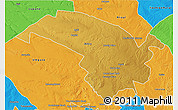 Physical 3D Map of Bubi, political outside
