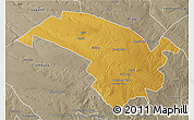 Physical 3D Map of Bubi, semi-desaturated
