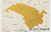 Physical 3D Map of Bubi, shaded relief outside