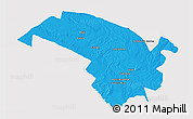Political 3D Map of Bubi, cropped outside