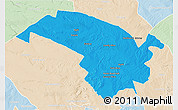 Political 3D Map of Bubi, lighten