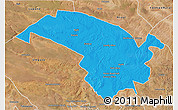Political 3D Map of Bubi, satellite outside
