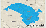 Political 3D Map of Bubi, shaded relief outside