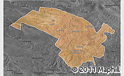 Satellite 3D Map of Bubi, darken, desaturated
