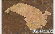 Satellite 3D Map of Bubi, darken