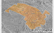 Satellite 3D Map of Bubi, desaturated