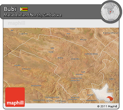 Satellite 3D Map of Bubi