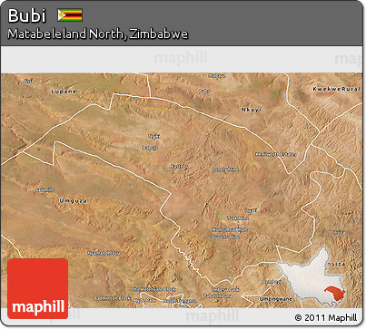Satellite 3D Map of Bubi