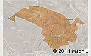 Satellite 3D Map of Bubi, lighten, semi-desaturated