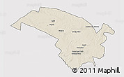 Shaded Relief 3D Map of Bubi, cropped outside