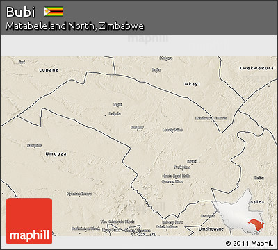 Shaded Relief 3D Map of Bubi