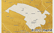Shaded Relief 3D Map of Bubi, physical outside