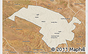 Shaded Relief 3D Map of Bubi, satellite outside