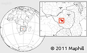Blank Location Map of Bubi, within the entire country