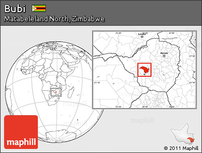 Blank Location Map of Bubi