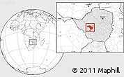 Blank Location Map of Bubi, highlighted country