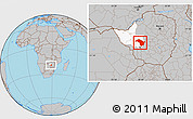 Gray Location Map of Bubi, highlighted parent region