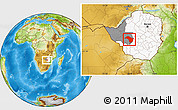 Physical Location Map of Bubi, highlighted country, highlighted parent region