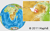 Physical Location Map of Bubi, highlighted parent region