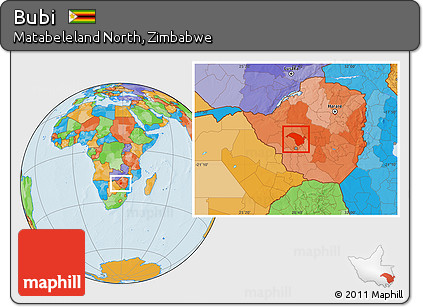 Political Location Map of Bubi