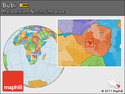 Political Location Map of Bubi