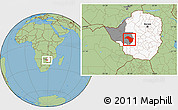 Savanna Style Location Map of Bubi, highlighted country, highlighted parent region