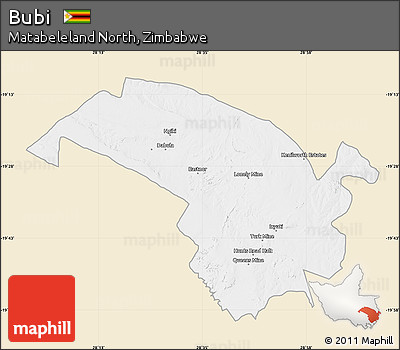 Classic Style Map of Bubi, single color outside