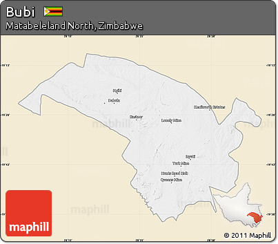Classic Style Map of Bubi, single color outside