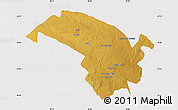 Physical Map of Bubi, cropped outside