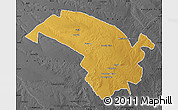 Physical Map of Bubi, darken, desaturated