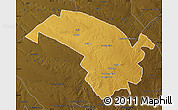 Physical Map of Bubi, darken