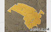 Physical Map of Bubi, darken, semi-desaturated